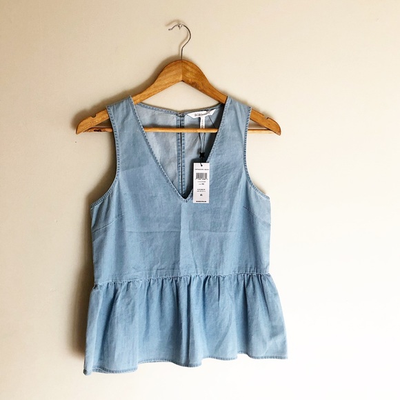 BCBGeneration Tops - BCBGeneratiom chambray peplum top
